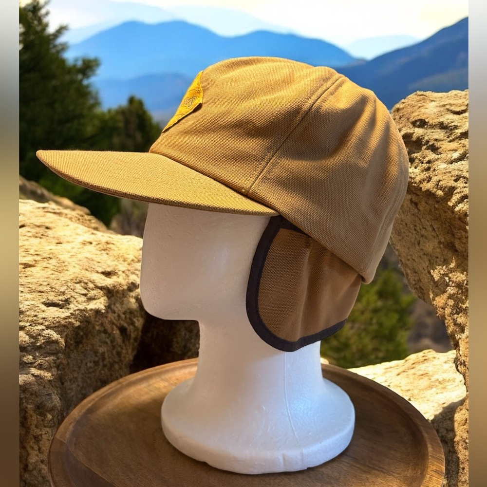 Muleskins Camper Hat Trapper Size Small‎ Mens Tan Canvas NWOT Insulated VTG